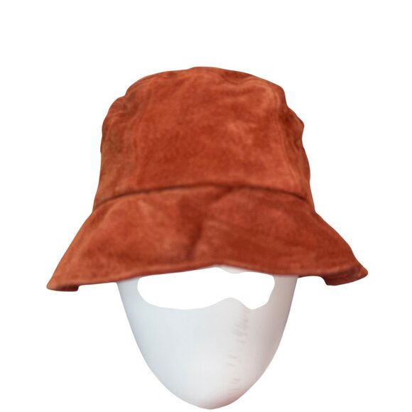 Wilsons Leather Kids Bucket Hat Suede Rust L Soft Durable Casual Outdoor - Picture 2 of 8